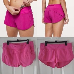 Lululemon Speed Up Low-Rise Short 2.5" in Sonic Pink Size 10